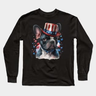 French Bulldog 4th of July Long Sleeve T-Shirt